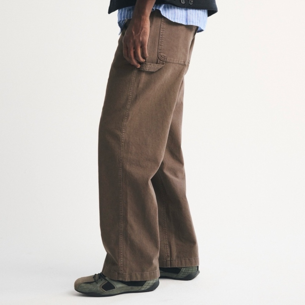 Abercrombie Brown Athletic Loose Fit Utility Pants